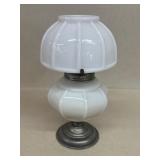 White Paneled Lamp, miniature oil