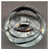 Black Swirl Orb paperweight