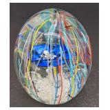 Murano Blue Floral paperweight