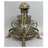 Early Art Glass footed lamp, Loetz?