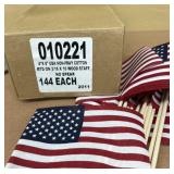 American flags 4" x 6" box of 144