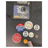 Buttons political UAW NRA ect