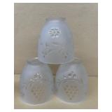 Grape pattern glass lampshades