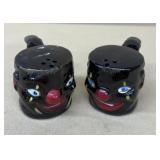 Clown pipe salt and pepper shakers vintage