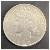 1922 peace silver dollar