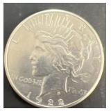 1922 PEACE silver dollar
