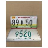 1996 Indiana license plates