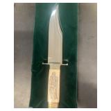 Unstamped Bowie, knife and display frame