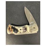 Wolf and eagle knife