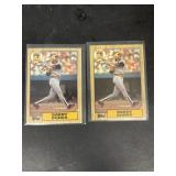 (2) 1987 Barry bonds rookie cards