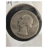 1943 silver quarter