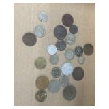 Foreign coins and tokens