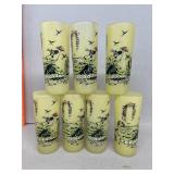 Mid-century Victorian scene glasses