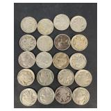 (20) buffalo nickels