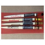 Advertising floater, ink, pens, vintage