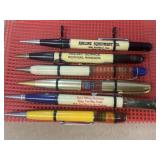 Advertising ink pens, some floaters