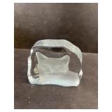 Cat crystal paperweight