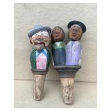 Wooden hand carved bottle stoppers