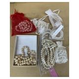 Costume  jewelry, pearl necklaces