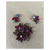 BEAUJEWEL brooch and earrings