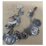 Sterling silver charm bracelet