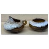 Van Briggle, glazed cream and sugar