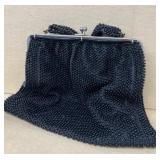 Black beaded purse