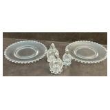 Candlewick plates, salt, and pepper shakers