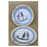 Hand-painted plates from France