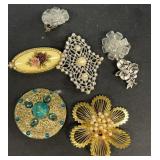Costume, jewelry, broaches, and earrings