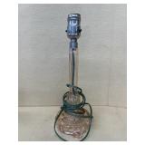 Pink depression, glass table lamp