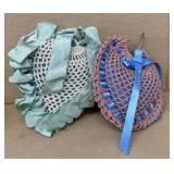 Crocheted hearts, vintage