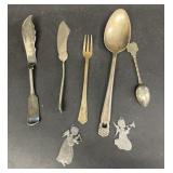 Silver plated, spoons butter knives