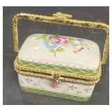 Basket, porcelain jewelry box