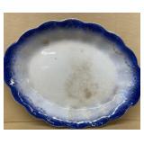 Flow blue platter