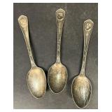 (3) souvenir spoons