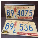 1976 Indiana license plates