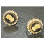 Cameo earrings