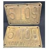 1932 matched set license plates