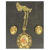 Victorian necklace and earrings
