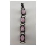 Pink Cabochon Stone bracelet