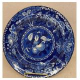 Staffordshire blue transfer ware plate