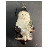 Santa Claus glass Christmas ornament