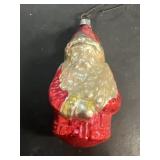 Santa Claus glass Christmas ornament