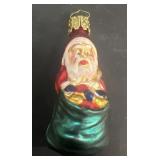 Santa Claus vintage glass Christmas ornament