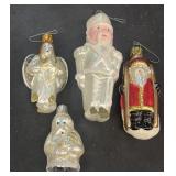 Glass toy soldier, Christmas ornament and angel