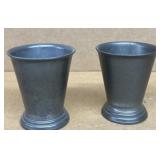 Flagg and Homan pewter cups