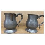 Pewter WEB pitcher and mug