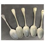 (5) pewter spoons
