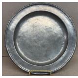 12' PEWTER CHARGER w/ S P, English Touch mark